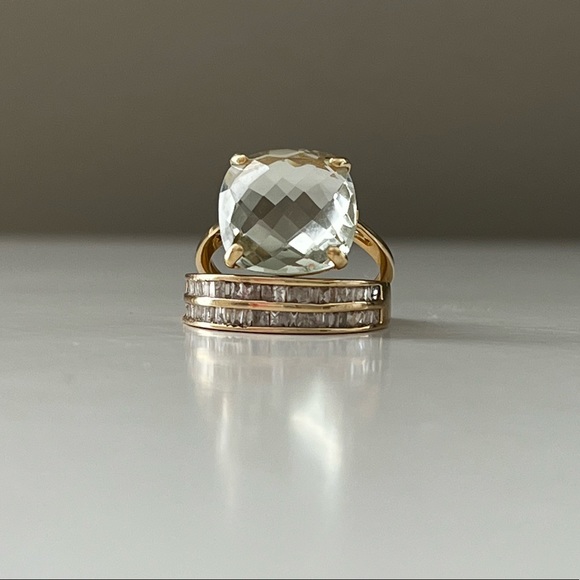 Prasiolite 14k gold ring - Picture 6 of 7
